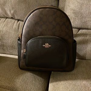 Coach Court Backpack in Black/Brown